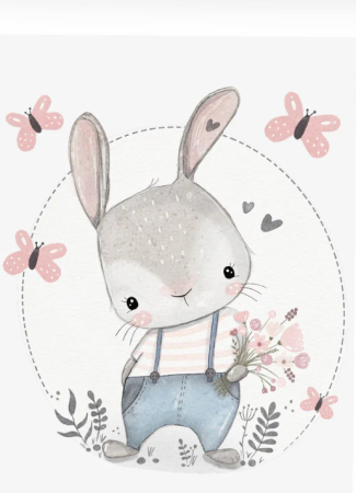 Bügelbild Hase Lilu - A6